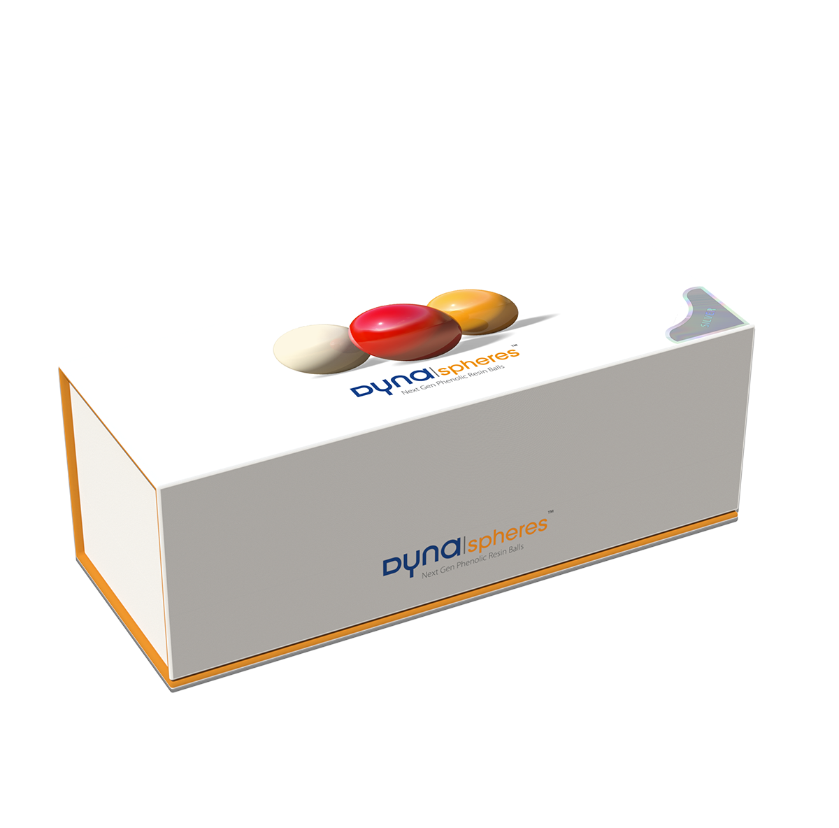 Closed packaging of the Dynaspheres Carom Silver 615 billiard ball set
